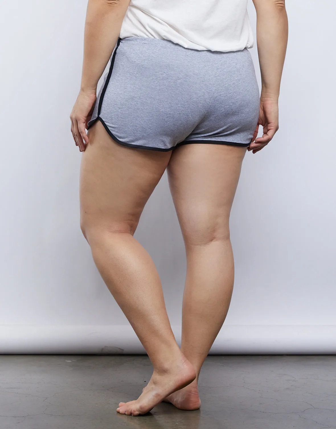 Plus Size Striped Sporty Shorts