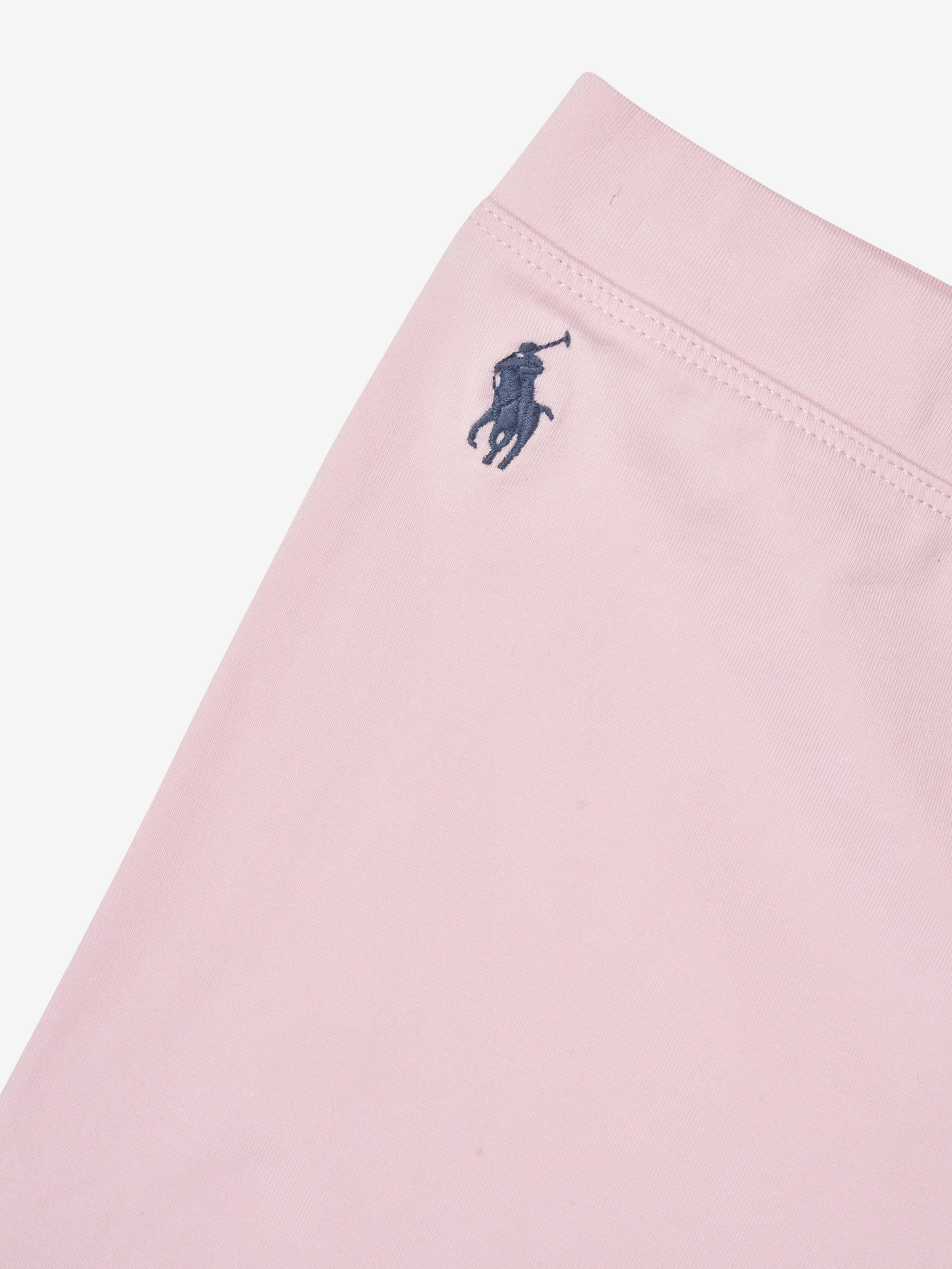 Ralph Lauren Girls Logo Cycling Shorts in Pink