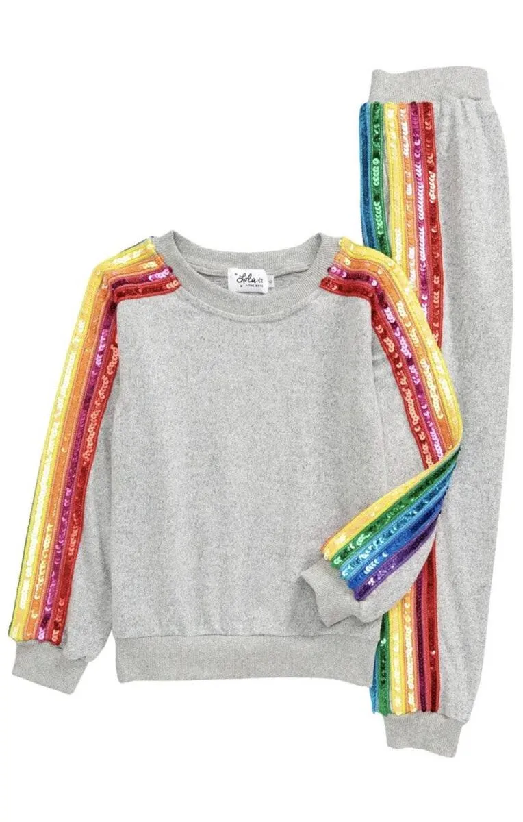 Sequin Rainbow Tracksuit Set