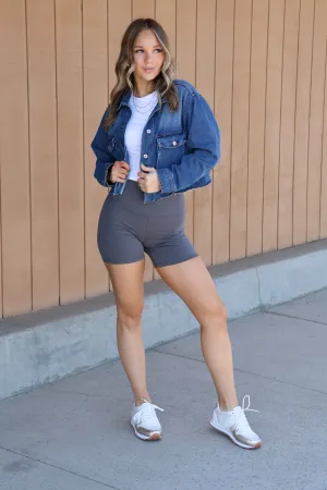 Sporty Spice Biker Shorts in Grey