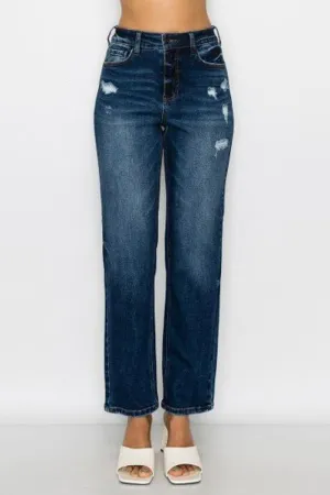 Straight Leg Denim Jeans