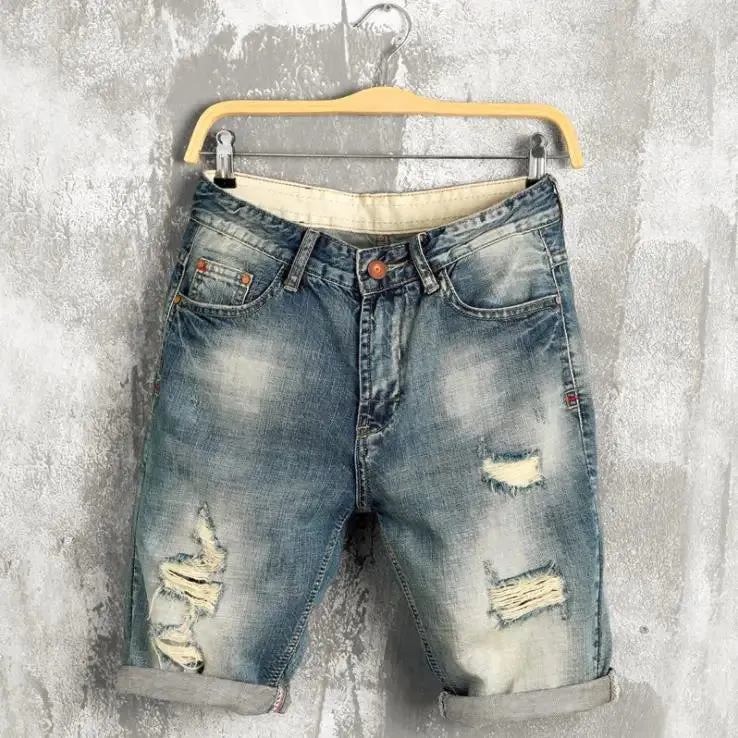 SUMMER RIPPED DENIM SHORTS