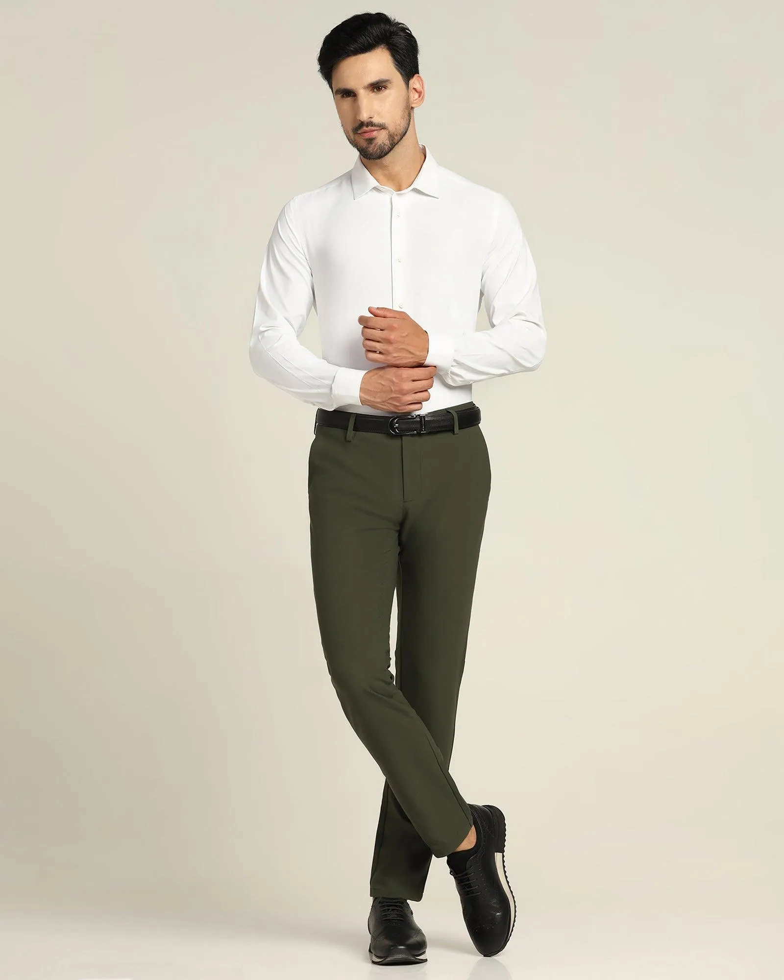 TechPro Formal White Solid Shirt - Shepherd