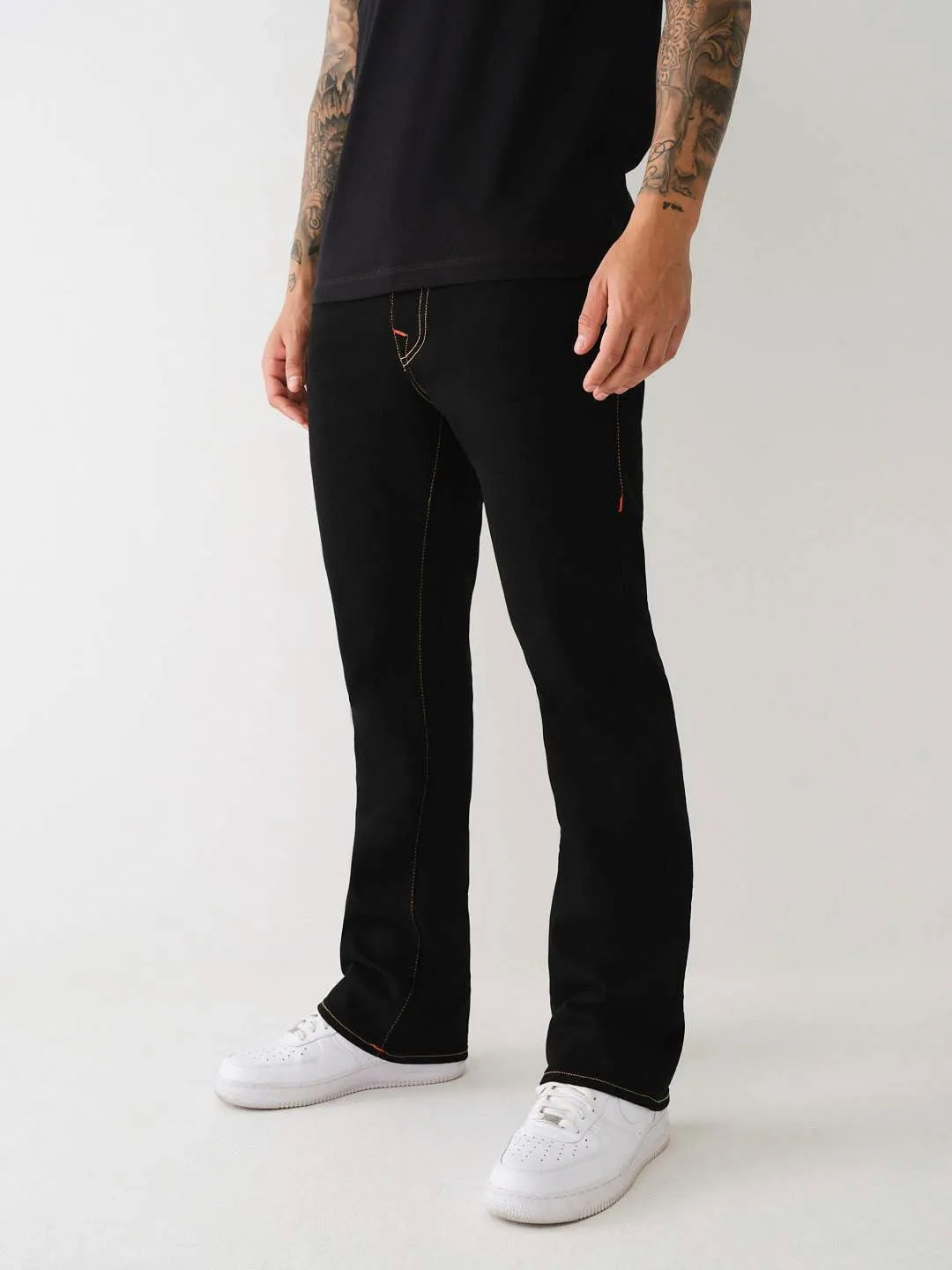 True Religion SN Billy Bootcut Fit Black Mid-Rise Solid Jeans