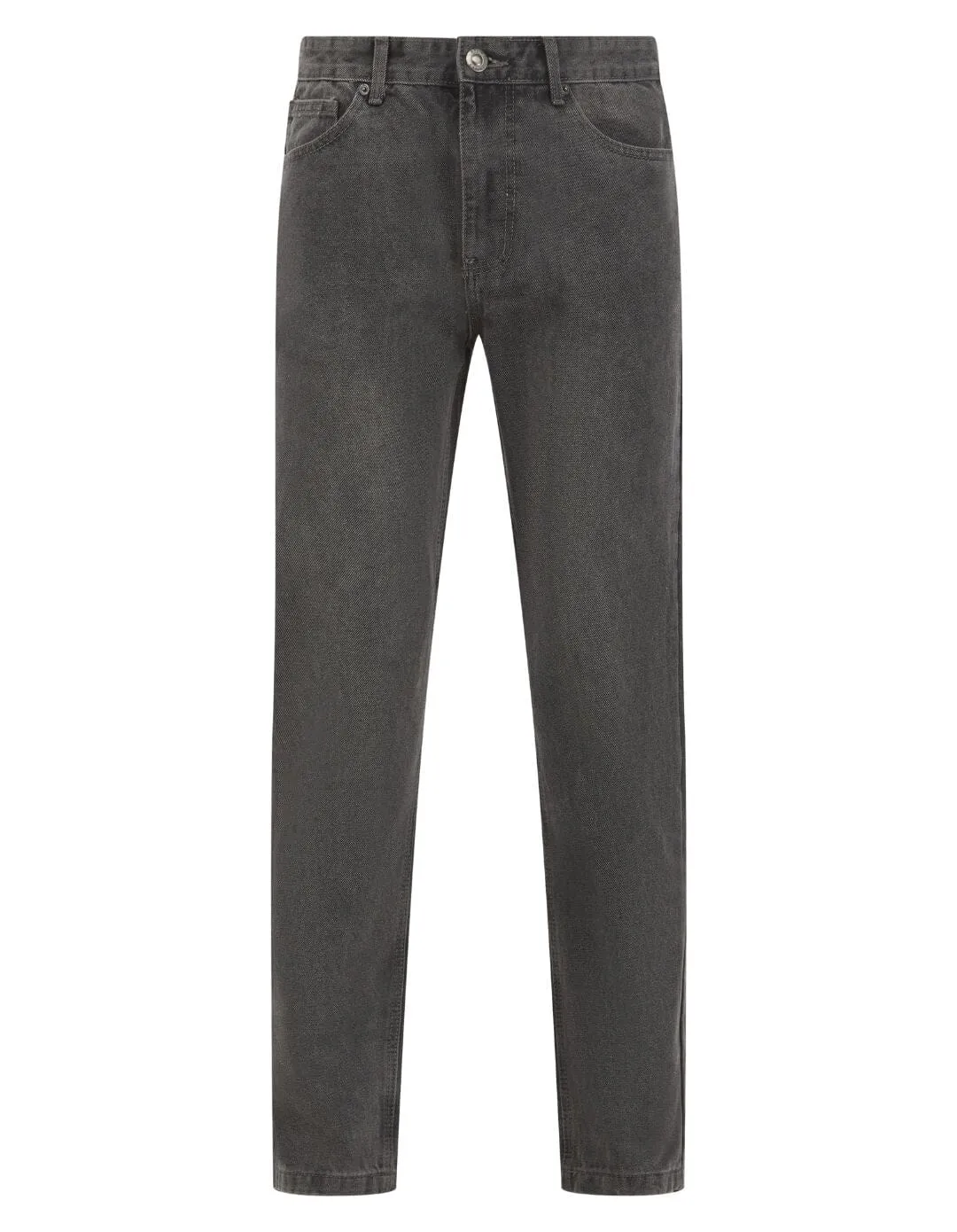 Washed Grey Straight Leg Jeans