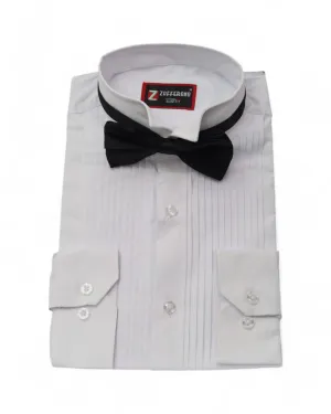 White Men's Tailored Tuxedo Shirt