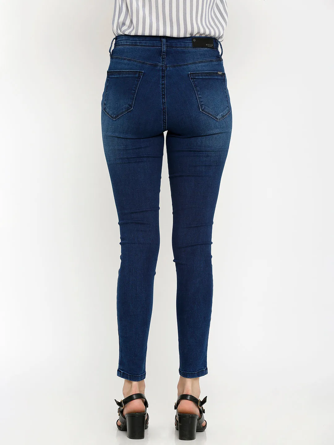 Women Blue Super High-Rise Slim Fit Jeans