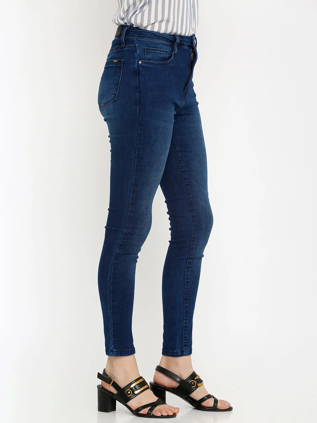 Women Blue Super High-Rise Slim Fit Jeans