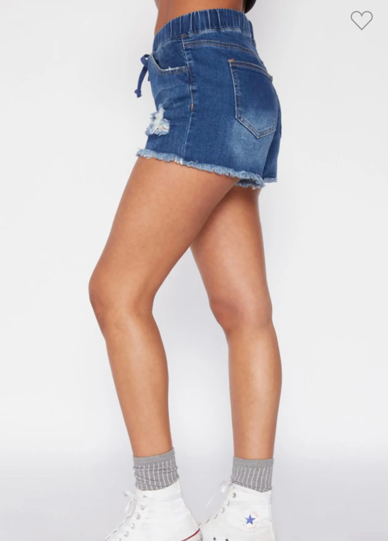 YMI Distressed Drawstring Shorts